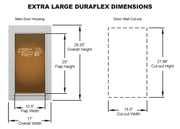 Duraflex Heavy Duty Dog Door - Door Mount