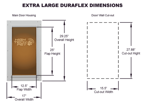 Duraflex Heavy Duty Dog Door - Door Mount