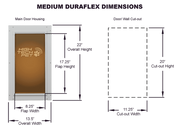 Duraflex Heavy Duty Dog Door - Door Mount