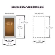 Duraflex Heavy Duty Dog Door - Wall Mount